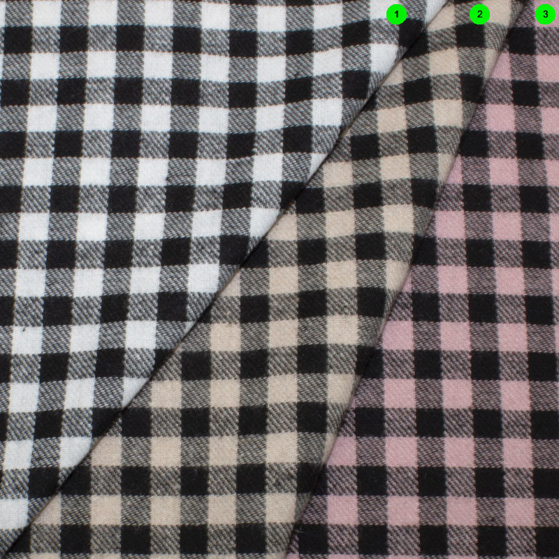 Baumwoll-Flanell Vichy Karo 10 mm