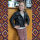 Modestoffe Winterjersey violett-orange Rauten ÖkoTex (Hose)