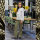 Modestoffe Winterjersey taupe-limette Ornamenten ÖkoTex (Hose)