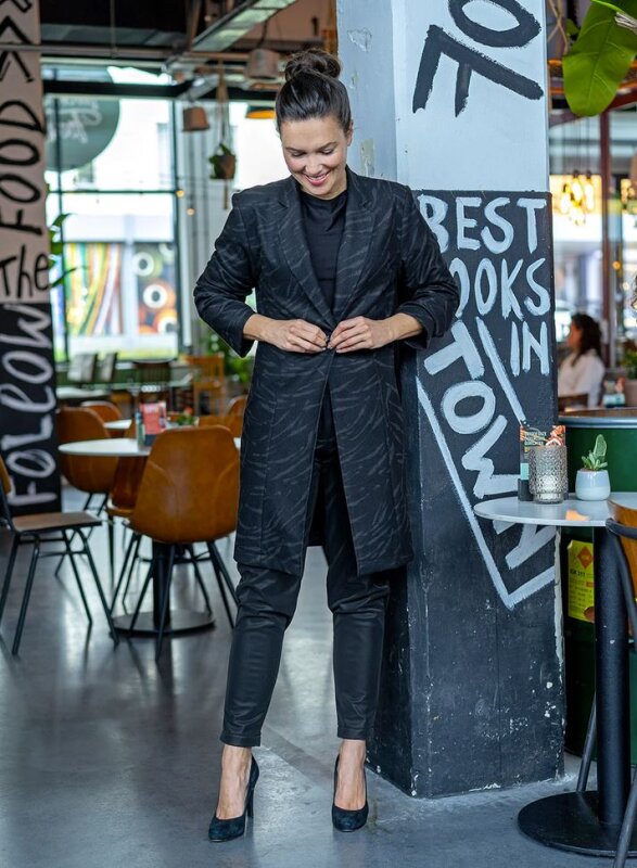 Modestoffe Romanit Jersey gebürstet Druck (Gehrock) Öko-Tex