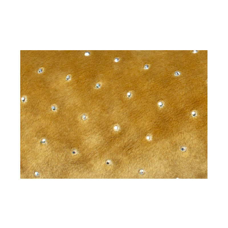 Stretch Samt mit Glitzer 02 ocker