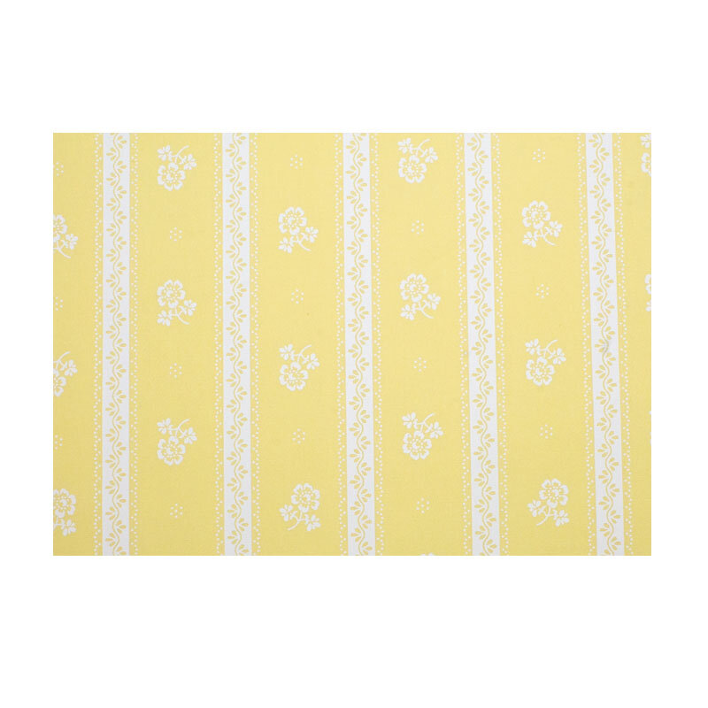 Feinpopeline Pigmentdruck Streifen-Blumen Dirndlserie 04 gelb