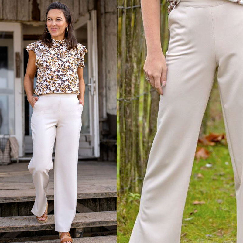 Modestoffe Elastische Gabardine beige (Hose) ÖkoTex