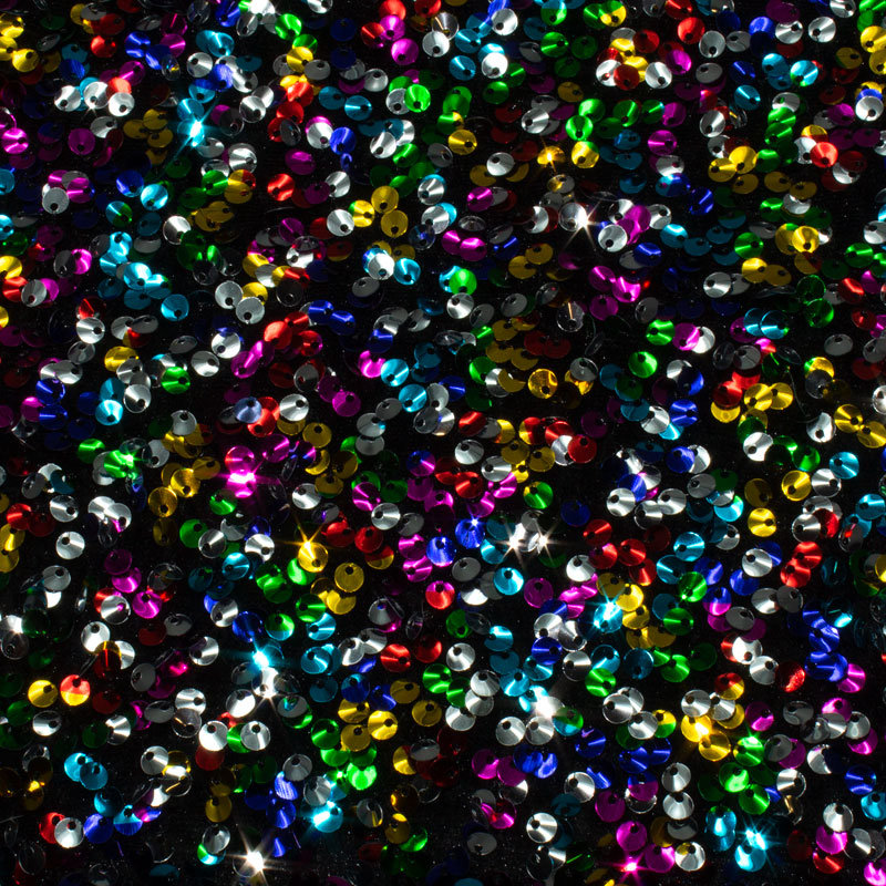 Samt mit Pailletten - Konfetti 03 multicolor
