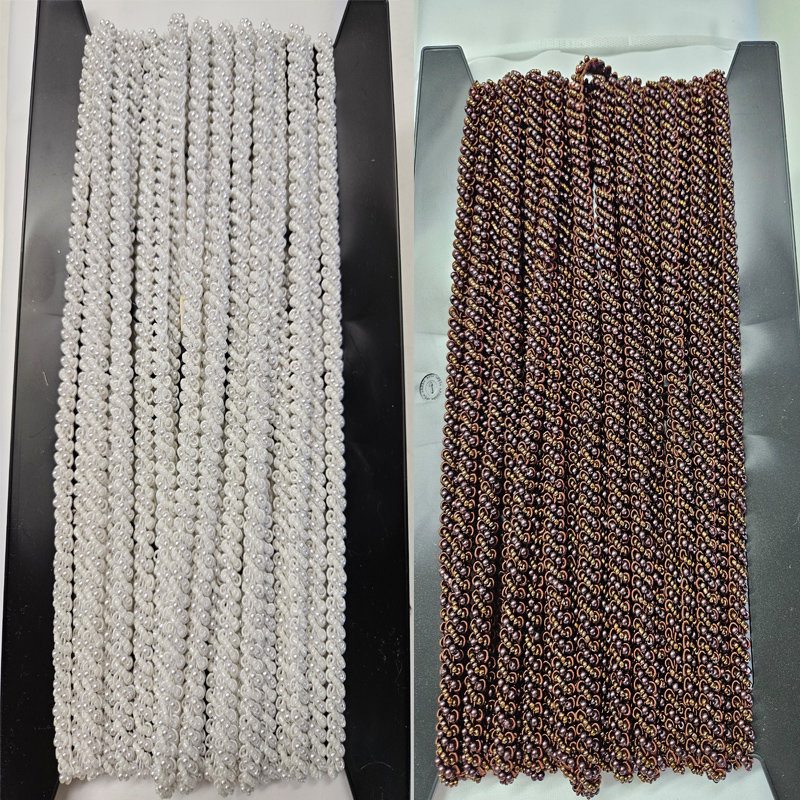 Perlenband PES-10mm 100 weiß