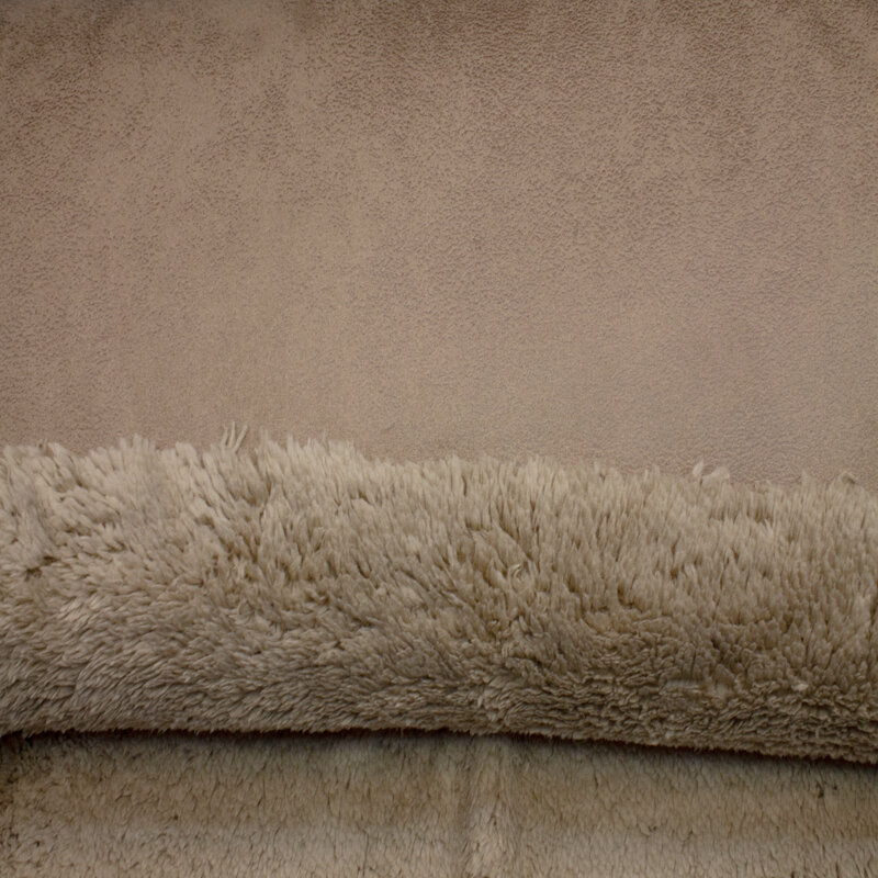 Lederimitat mit Teddy-Abseite 01 beige