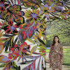 Viskose Satin, Bedruckt Blumen