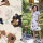 Modestoffe Viskose-Leinen Stoff, Blumen Beige (Kleid)