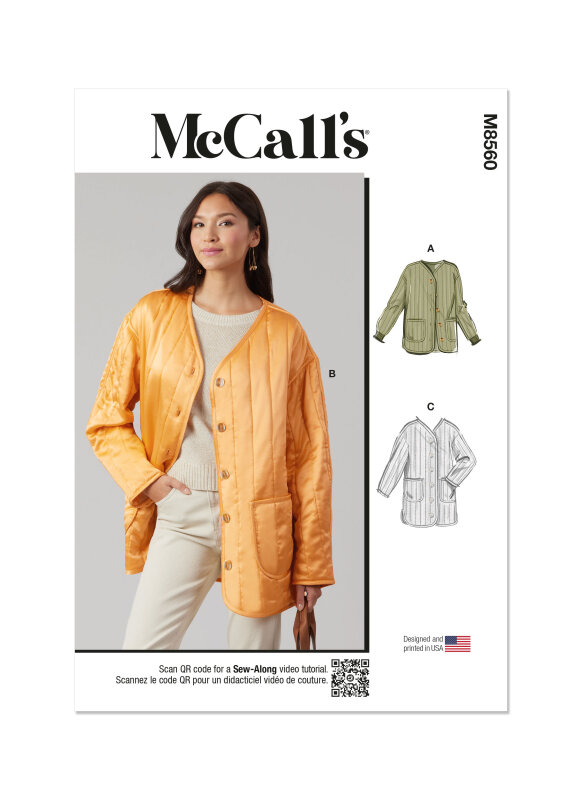 McCalls Schnittmuster Damen Jacke mit Ärmel- und Längenvariationen