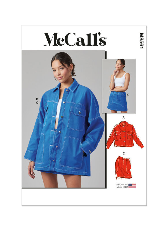 McCalls Schnittmuster  Damen Jacke in zwei Längen und Rock