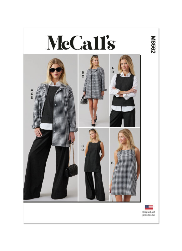 McCalls Schnittmuster Damen Top, Kleid, Jacke und Hose