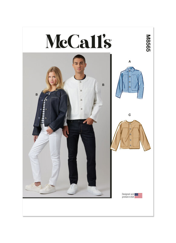 McCalls Schnittmuster Jacke mit Kragenvariationen