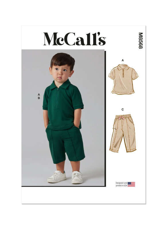 McCalls Schnittmuster Kleinkinder Top, Shorts und Hose