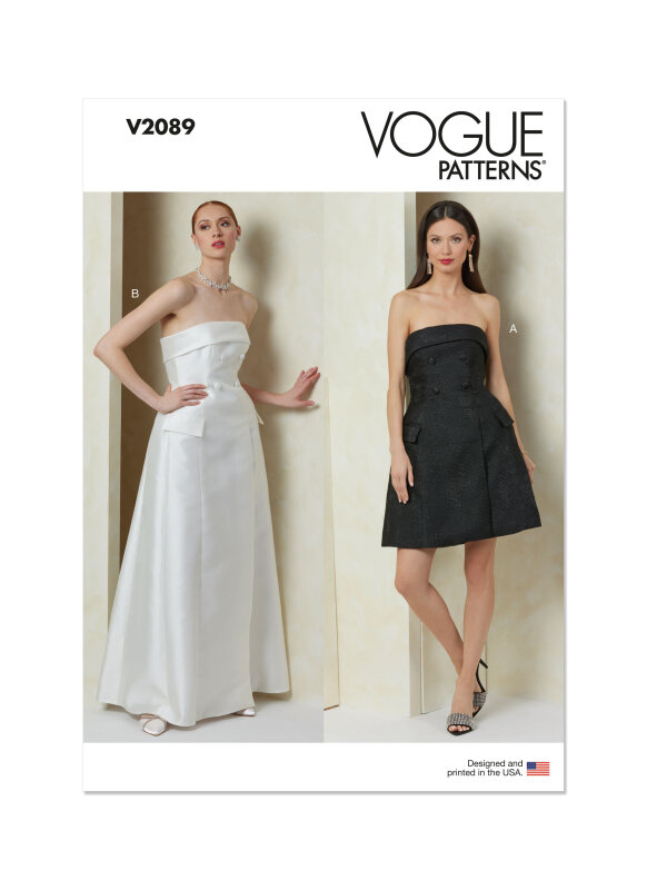 Vogue Schnittmuster Damen Kleid in zwei Längen