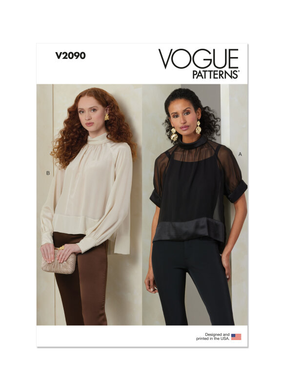 Vogue Schnittmuster Damen Top mit Ärmelvariationen