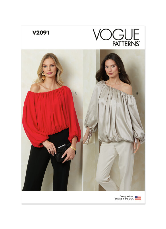 Vogue Schnittmuster Damen Top mit Längenvariationen
