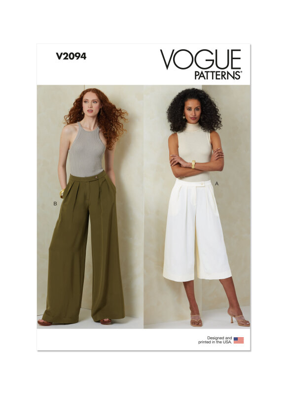 Vogue Schnittmuster Damen Hose in zwei Längen