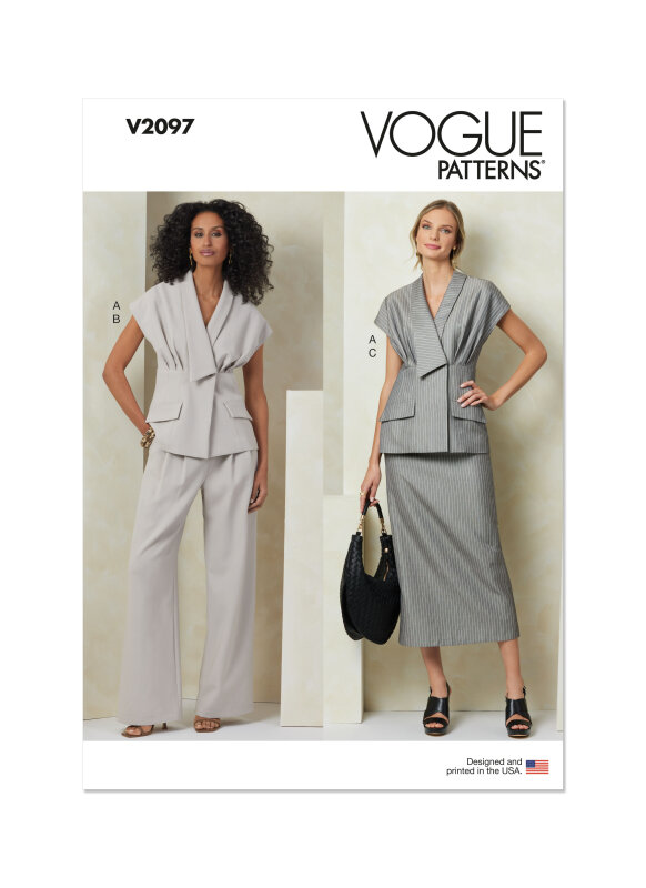 Vogue Schnittmuster Damen Top, Rock und Hose