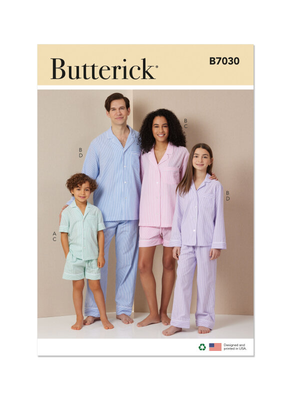 Butterick Schnittmuster Hemden, Shorts und Hosen für Kinder und Erwachsene