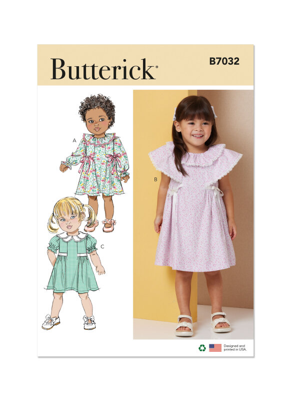 Butterick Schnittmuster Kleinkinder Kleid, 71-102