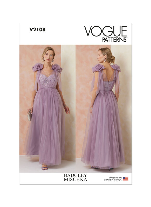 Vogue Schnittmuster  Damen Kleid von Badgley Mischka