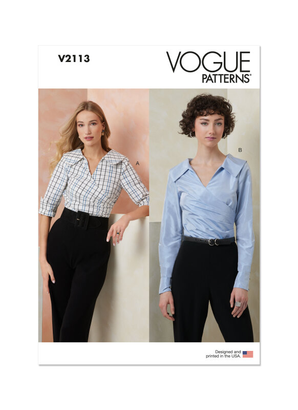 Vogue Schnittmuster  Oberteil für Damen mit Ärmelvariationen