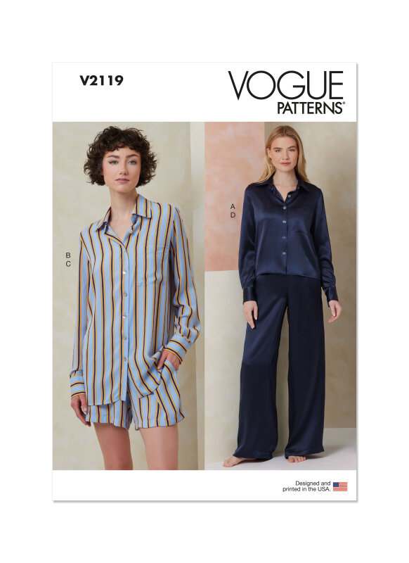 Vogue Schnittmuster  Damen Pajamas, Gr. 34-50