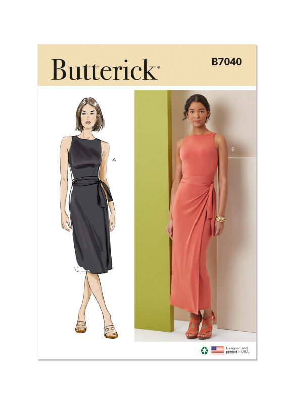 Butterick Schnittmuster Damen Strickkleid in zwei Längen