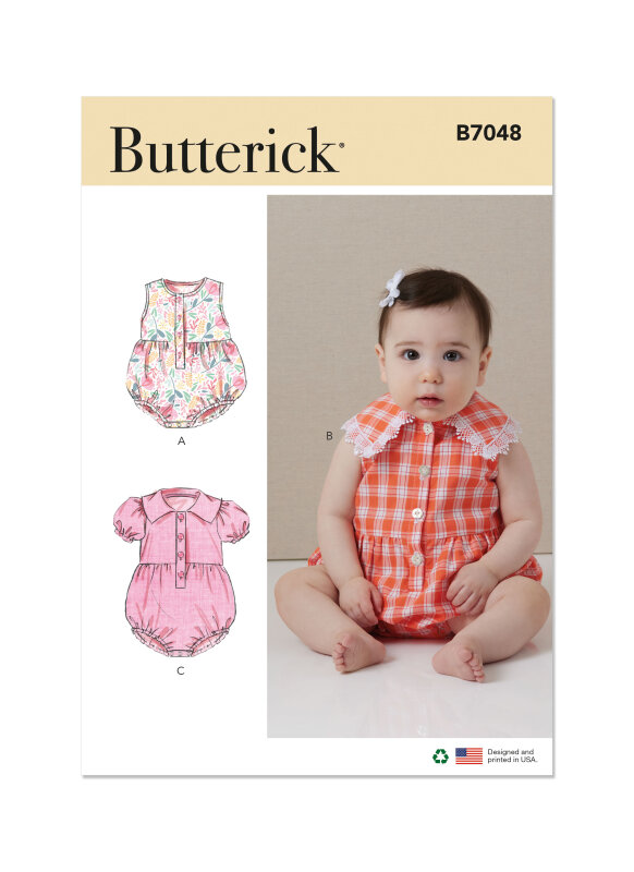 Butterick Schnittmuster Babystrampler, Gr. 71-104