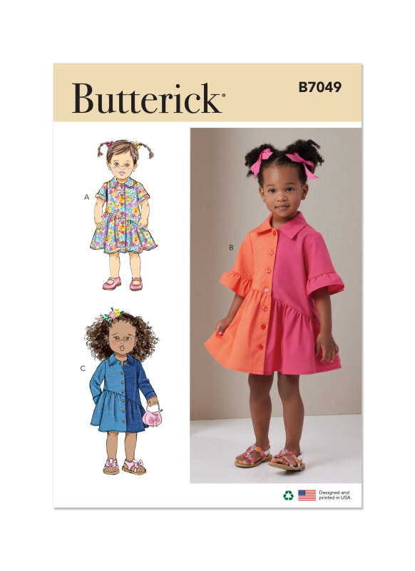 Butterick Schnittmuster Kleid für Kleinkinder, Gr. 71-102
