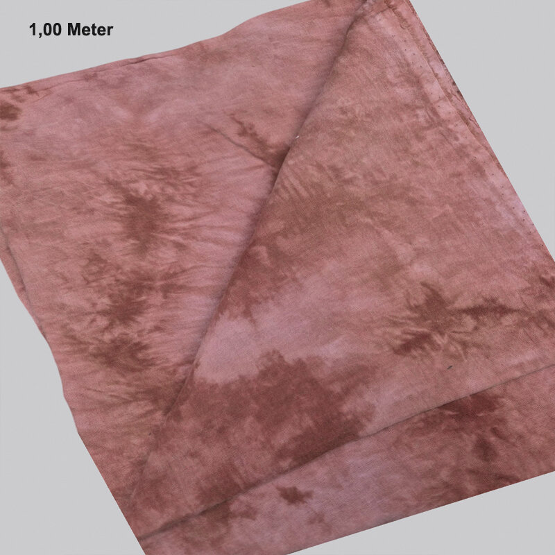 Doppelkrepp Batik ÖkoTex - steinrot, 1,00 Meter