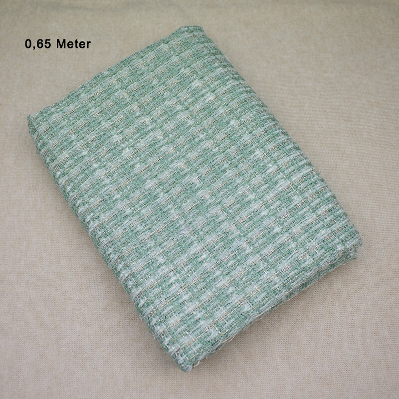 Chanel-Look Karo mit Lurex grün, 0,65  Meter