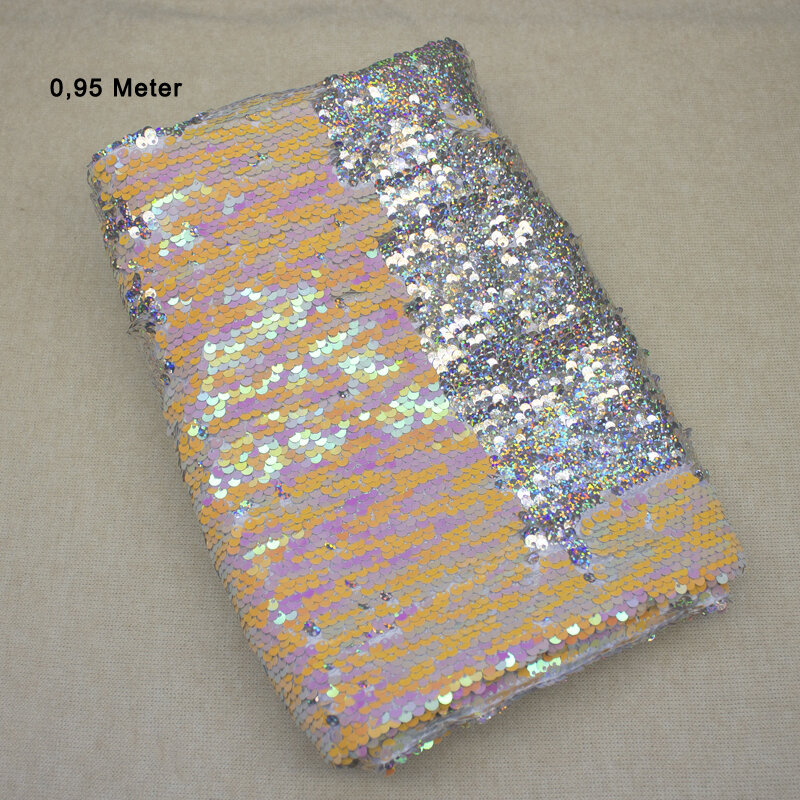 Wendepailletten Multicolor, orange-silber, 0,95 Meter