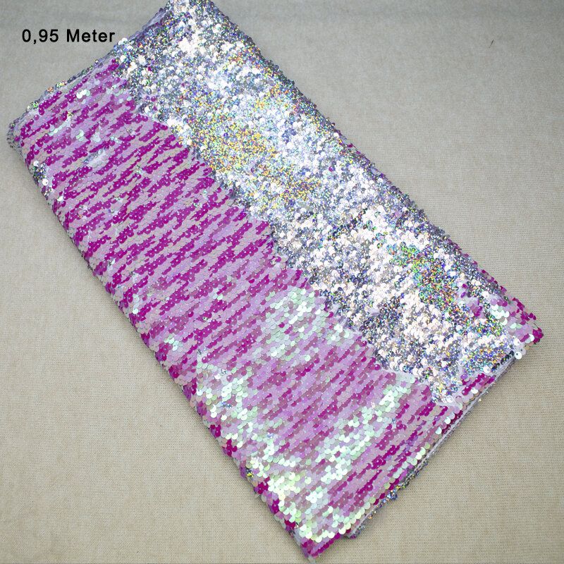 Wendepailletten Multicolor, fuchsia-pink-silber, 0,95 Meter