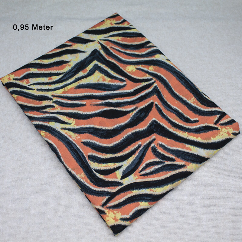 Baumwolle Satin, Druck DIGI, orange, 0,95 Meter