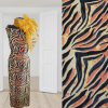 Baumwolle Satin, Druck DIGI, orange, 0,95 Meter