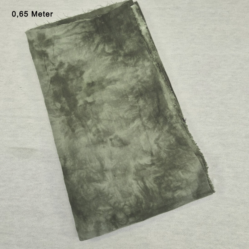 Doppelkrepp Batik ÖkoTex, oliv; 0,65 Meter