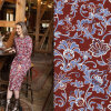 Modestoffe Damen, Punta di Roma Paisley, bordeaux  (Kleid)