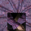 Modestoffe Damen, Popeline Druck Blumen, Lavender