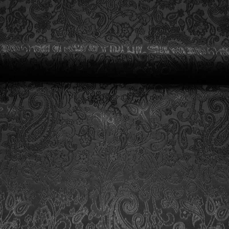 Futterstoff Jacquard Paisley 30 mm, schwarz; 237-F120 Fb. 999