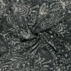 Modestoffe Satin Velvet Bedruckt  Abstrakt, grau  (Kleid)...