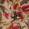 Modestoffe Satin bedruckt, Blumen, taupe/grau  (Bluse)...