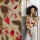 Modestoffe Satin bedruckt, Blumen, taupe/grau  (Bluse) Öko Tex