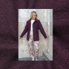 Modestoffe Damen, Bouclè Uni, aubergine  (Jacke)...
