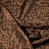 Futterstoff Jacquard Florales, braun-gold;  235-F126 Fb. 08