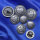 Trachtenknopf aus Metall mit Herz - 15 bis 23mm