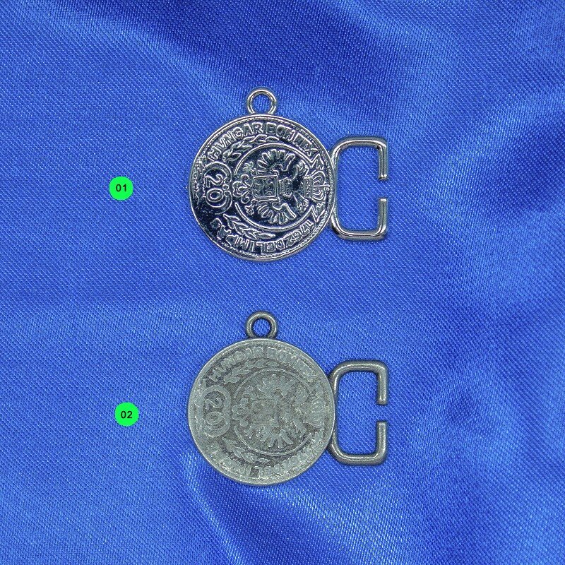 Metalschnalle, Münze, 18mm