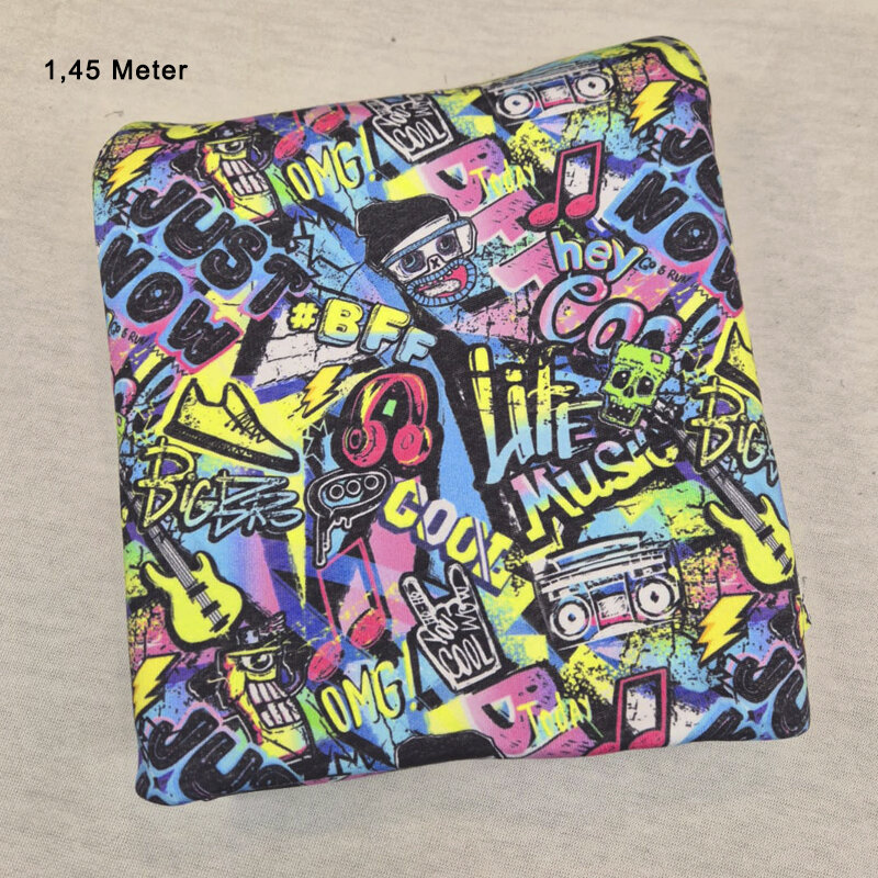 Sweat angeraut Druck Musik Cool, 1,45 Meter