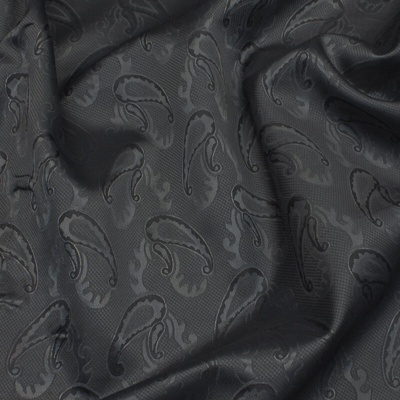 Futterstoff Jacquard Paisley 45 mm, grau; Design 239-F5009 Fb.1