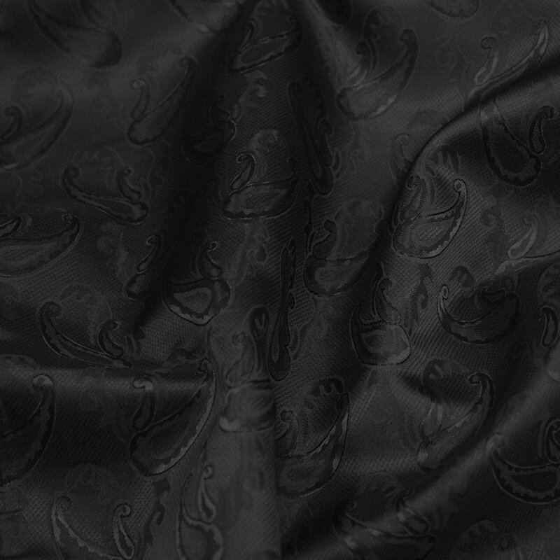 Futterstoff Jacquard Paisley 45 mm, schwarz;  239-F5009 Fb.8